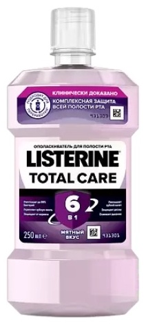 Listerine Total Care 6 в 1 ополаскиватель мятный 250 мл