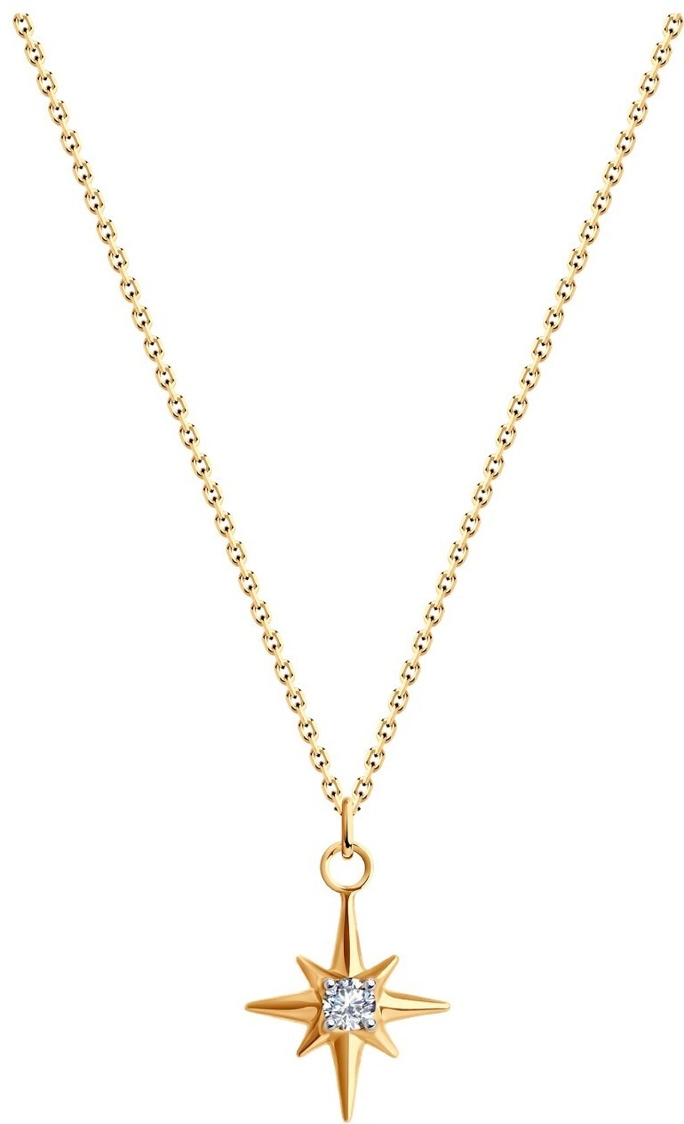Колье LUXOR JEWELRY LUXOR 070603_42_1,4 длина 42 см вес 1.4 г золото, фианит