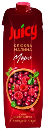 Морс Juicy клюква/малина 0.95 л