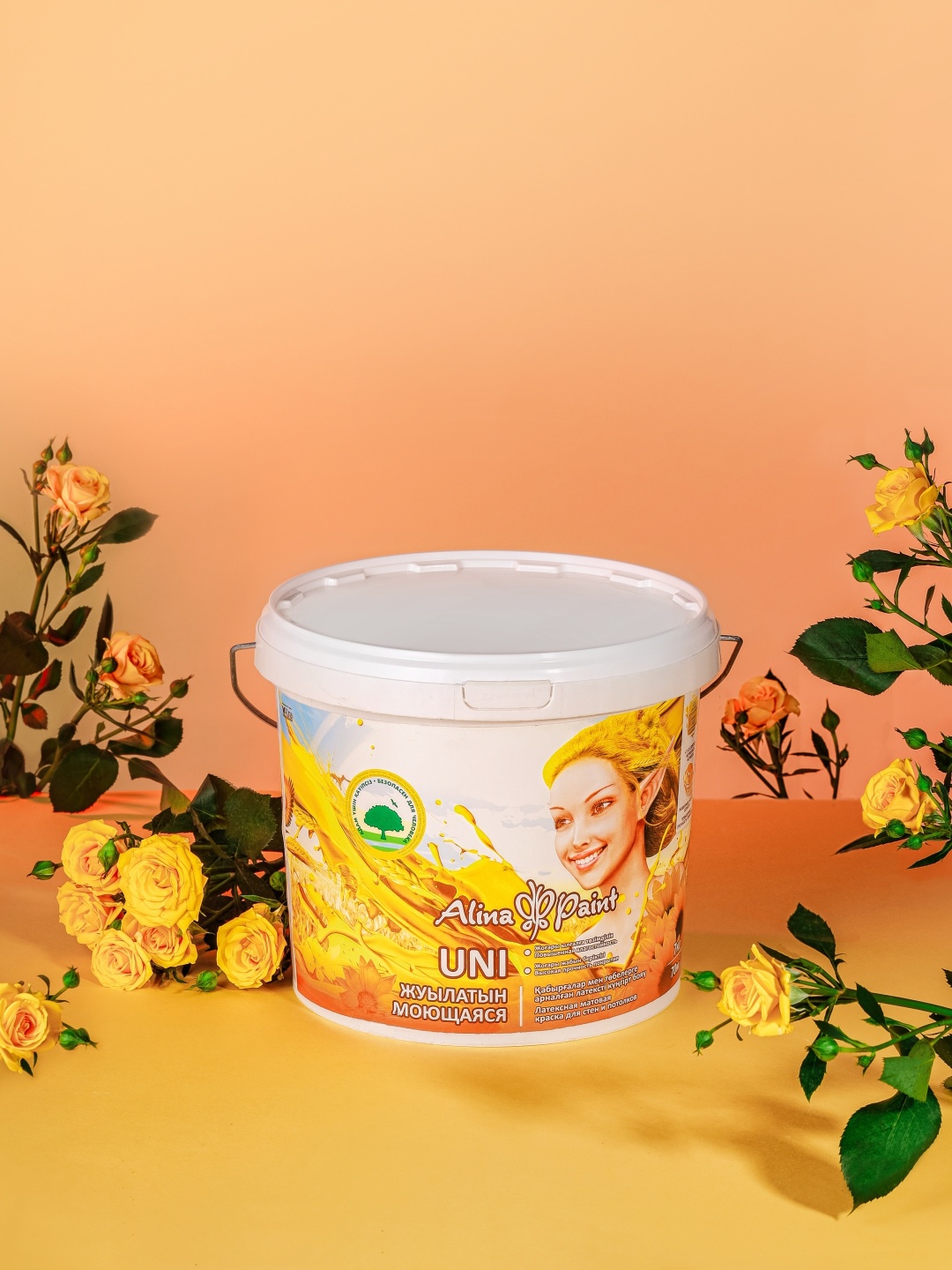 Купить Краска Alina Paint водоэмульсионная UNI 15 кг, белый в Алматы ...