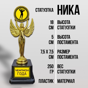 Трофей 13 Статуэтка НИКА "Чемпион года"
