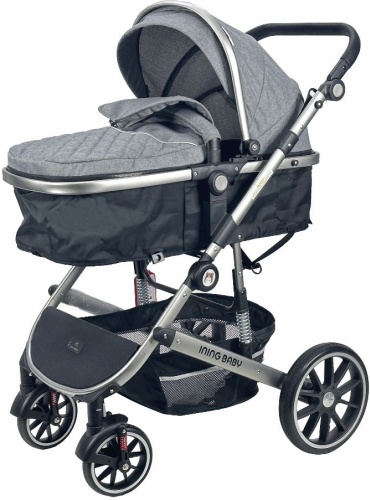 Коляска универсальная 2 в 1 Ining baby 241, серый