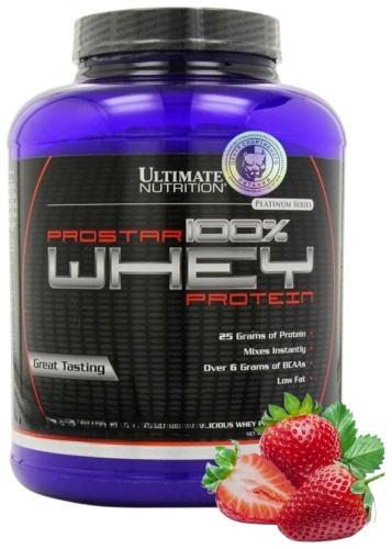 Ultimate Nutrition Prostar 100% Whey Protein клубника 2390 г