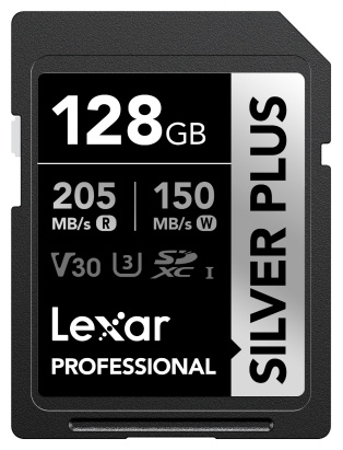 Карта памяти Lexar Silver Plus UHS-I V30 LSDSIPL128G-RNNNC 128 Гб