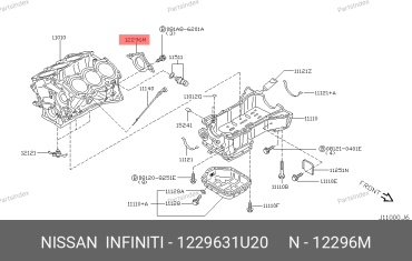 NISSAN Сальник Коленвала 1229631U20