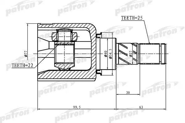 PATRON шрус PCV1405
