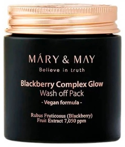 Маска для лица MARY&MAY глиняная Blackberry Complex Glow Wash off Pack 125 мл