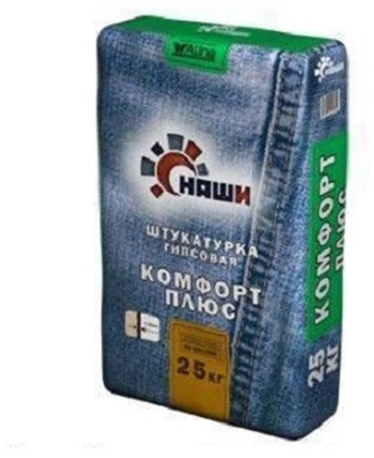 Штукатурка Наши Комфорт плюс 25 кг, гипсовая