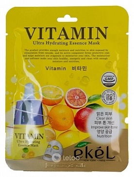 Маска для лица EKEL тканевая Vitamin Ultra Hydrating 1 шт