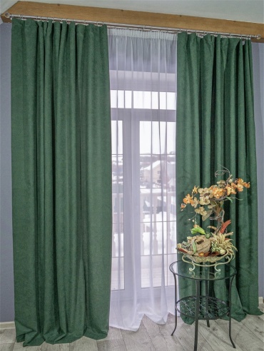 Комплект Home Textile 400x290 см 2 шт, сетка, петек, зеленый