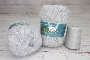 Моток Long Mink Wool 802 Светло-серый 350 м 50 г