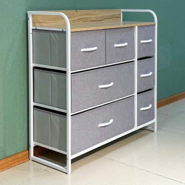 Комод Topaz Ноа, 80x30x78 см, светло серый