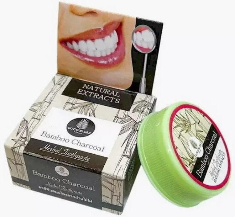 Купить Coco Blues зубная паста Bamboo Charcoal Herbal Toothpaste 30 г в ...
