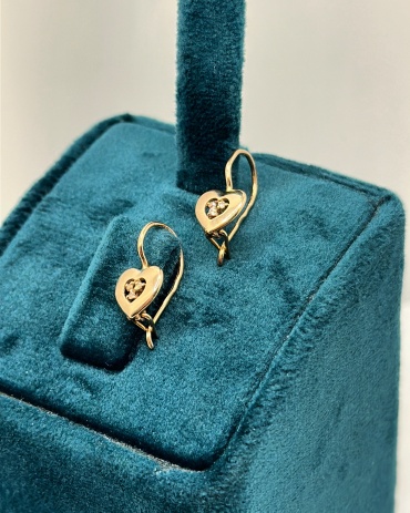 Серьги Ali Gold Детские золотые серьги вес 1.03 г золото, циркон, цирконий