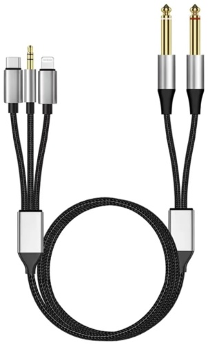 Кабель 6.3 mm jack - USB Type-C 1.2 м