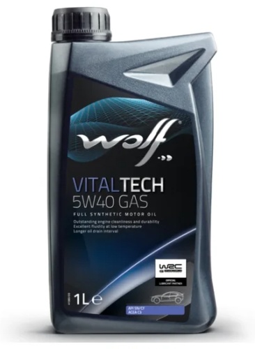 Синтетическое WOLF VITALTECH GAS 5W-40 1 л
