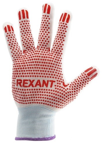 REXANT перчатки 09-0202-2, хлопчатобумажные