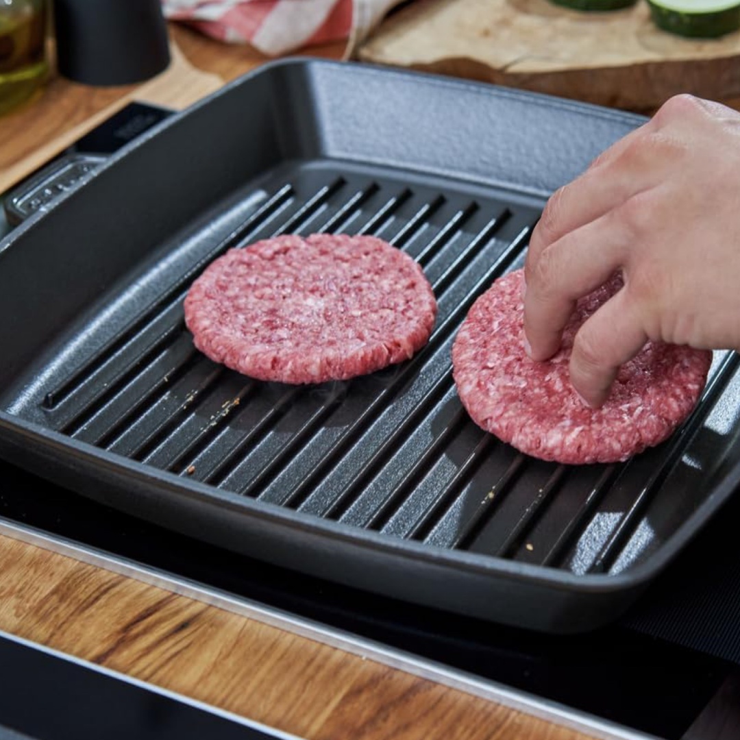 Сковорода гриль Staub France Matte Black 30 см с антипригарным покрытием, чугун