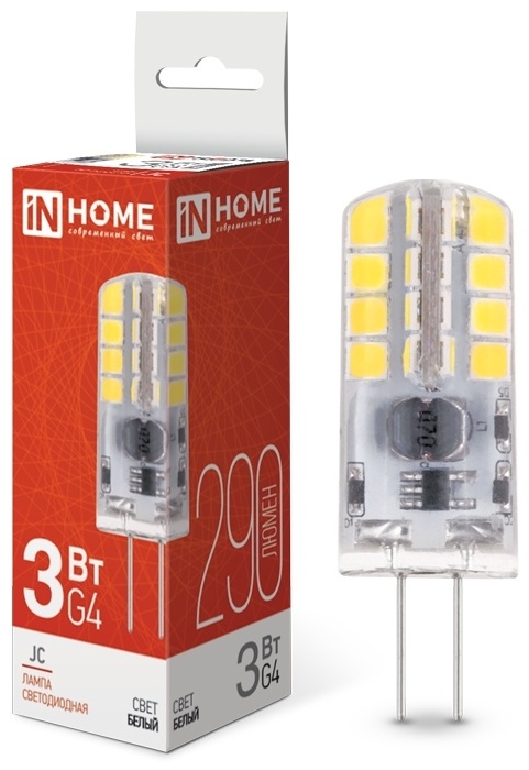 IN HOME 3W G4, светодиодная, естественный белый