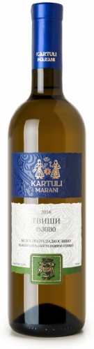Вино Kartuli Marani Твиши 2016 полусладкое белое 12% 0.75 л