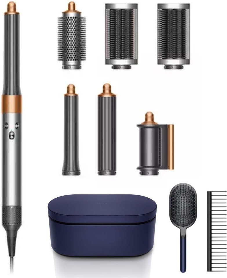 Dyson Airwrap Complete Long HS05 с расческами стайлер серебряный, бронзовый