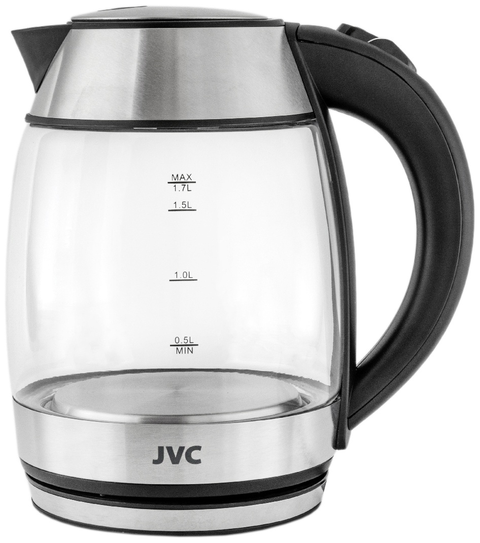 Электрочайник JVC JK-KE1707 черный, серебристый