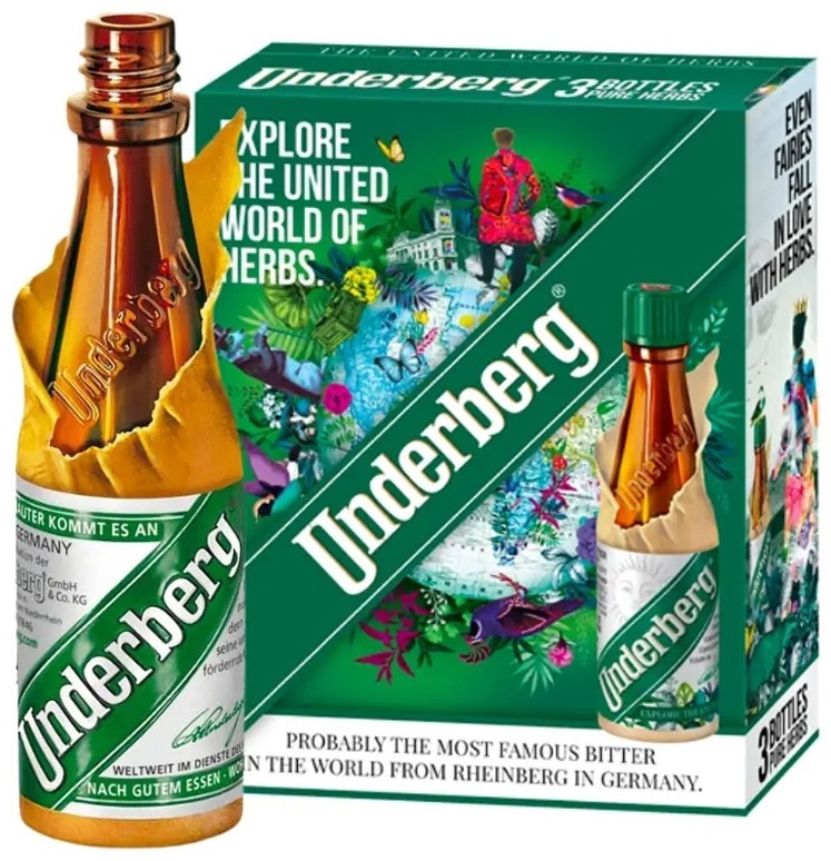Underberg Bitter настойка травы 11% 3 шт по 0.02 л