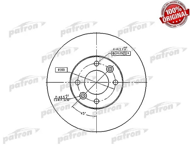 Диски PATRON передние PBD1032