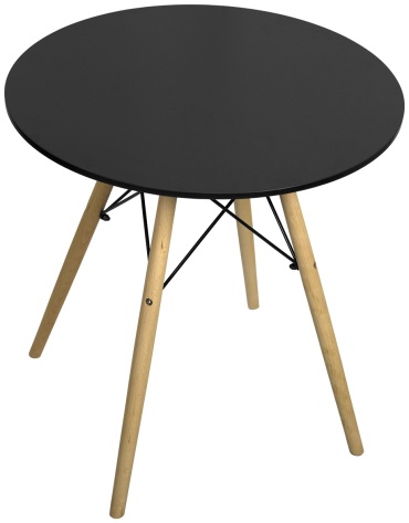 Обеденный стол ATAL FURNITURE Прайз, 90х90x75 см, МДФ, черный