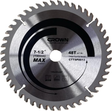 Пильный диск по дереву CROWN CTTSP0013, 190x20 мм, 48Т