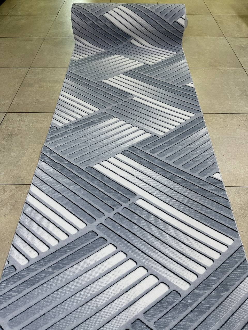 Купить Ковровая дорожка Bal Tekstil Cristal line 8029 grey, 80 см x 8 м ...