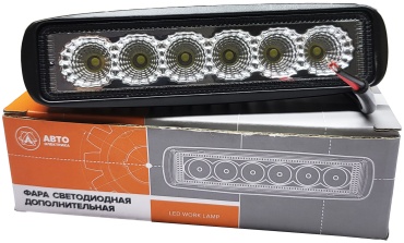 Автоэлектрика светодиодная фара AE18RT-6LED-DRL-PC 18 Вт прямоугольная