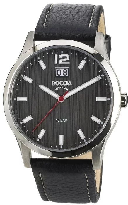 Кварцевые Boccia Titanium 3580-01-Black титан