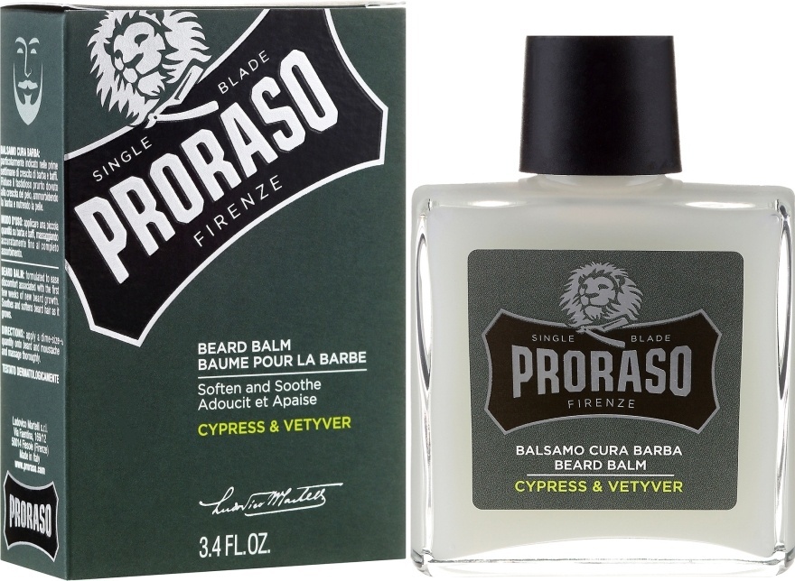 PRORASO Cypress Vetyver Beard Balm бальзам для бороды и усов 100 мл