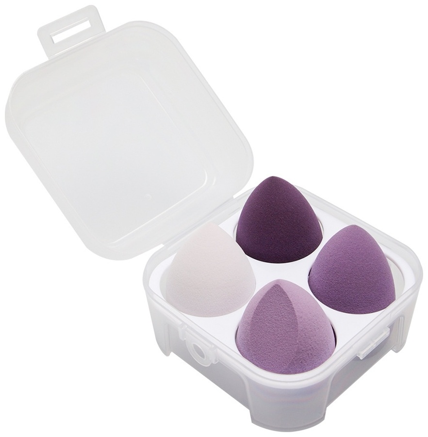 Beauty tools спонж скошенный полиуретан фиолетовый микс 4 шт