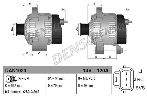Генератор DENSO DAN1023