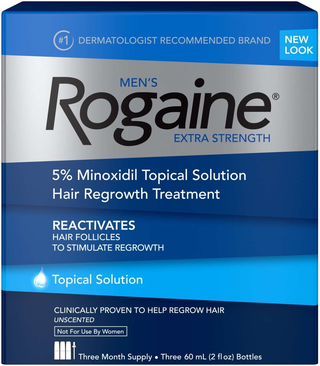 Rogaine Minoxidil 5% Topical Solution средство от облысения 3 шт по 60 мл
