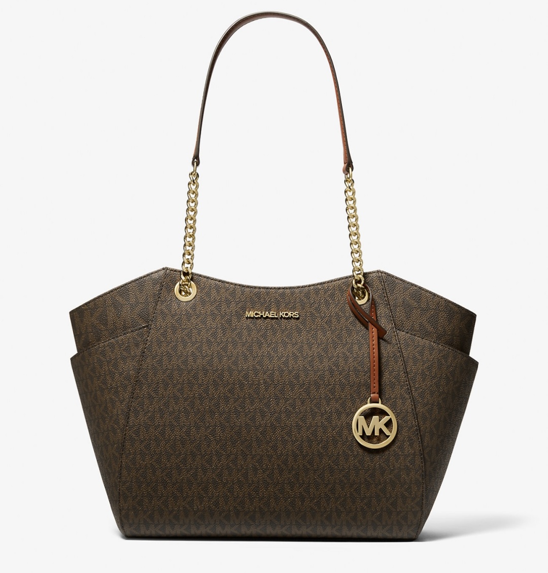 Сумка тоут Michael Kors натуральная кожа, канвас коричневый