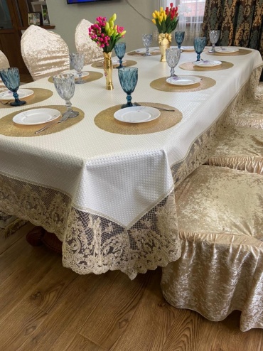 Скатерть Sandi Textile Богема 350x170 см, полиэстер, 1 шт