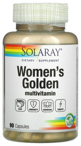 Solaray БАД Womens Golden Multivitamin 90 капсул