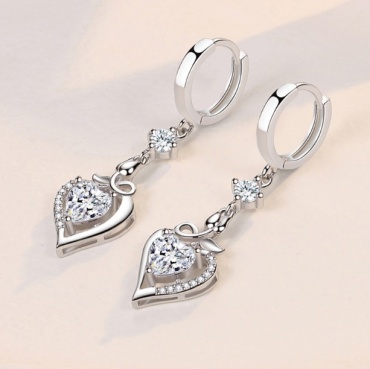 Серьги KOREAN SILVER бижутерный сплав, цирконий