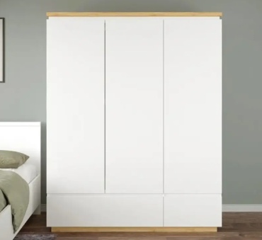 Распашной шкаф Askona Issa, 163x205.5х60 см, белый
