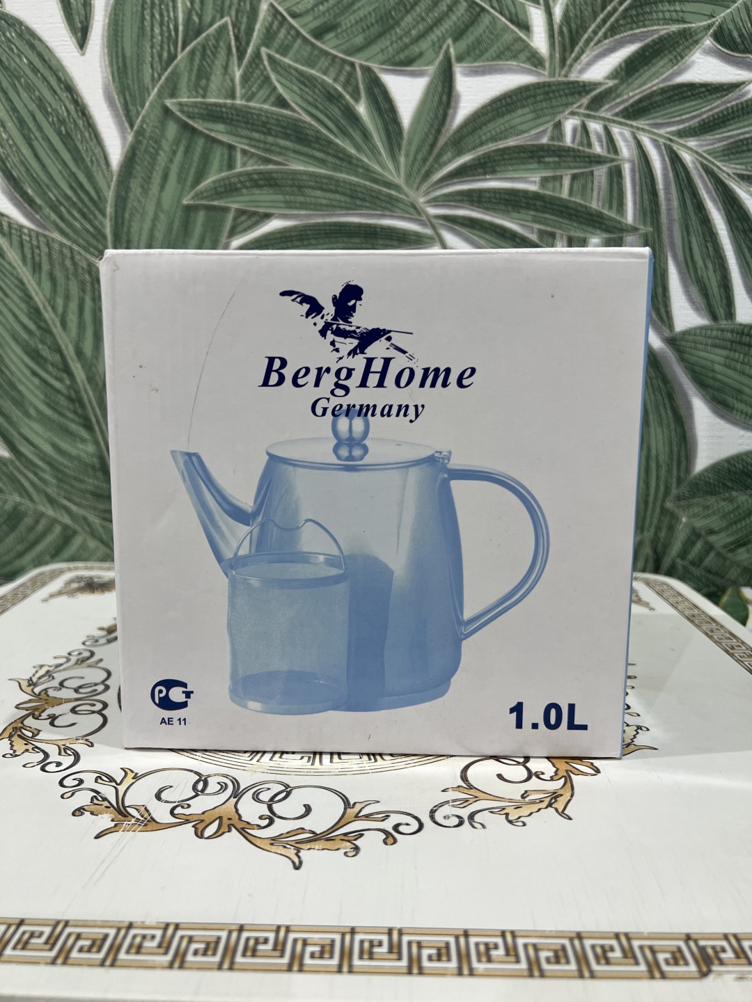 Berghome чайник 9002 1 л, нержавеющая сталь