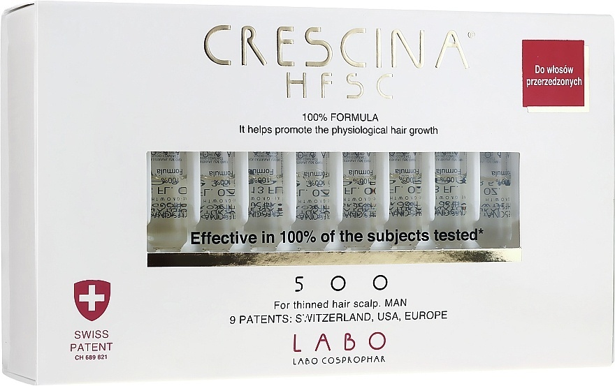 Crescina HFSC 500 Man лосьон в ампулах 40 шт по 3.5 мл