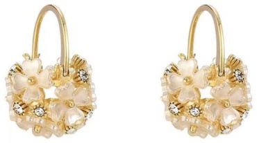 Серьги Jewelry бижутерный сплав, фианит, стразы