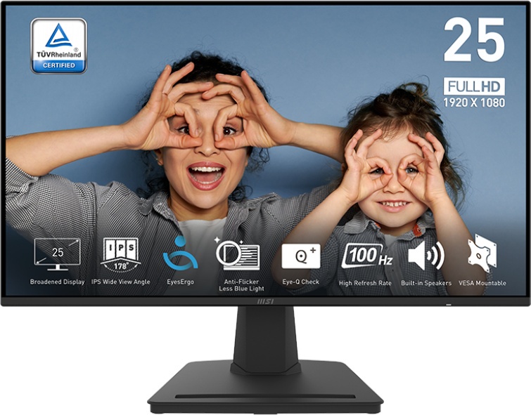 Монитор 24.5" MSI PRO MP252 черный