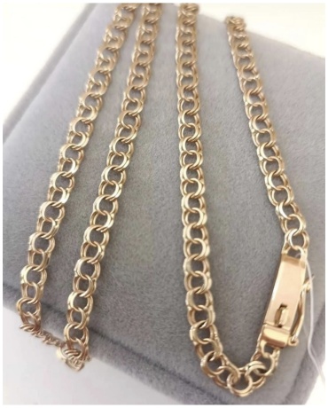 Ars jeweler 607955405 длина 55 см, вес 10.1 г золото, плетение бисмарк
