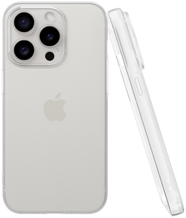 Чехол Mcover для Apple iPhone 15 Pro прозрачный