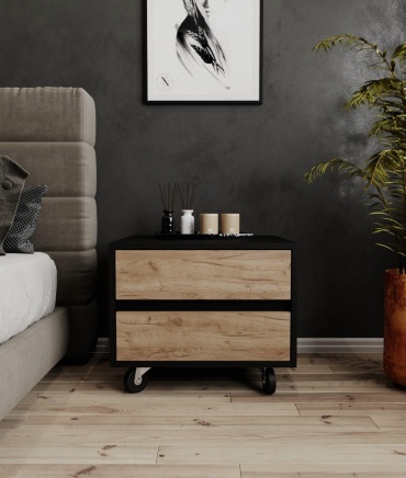 Тумба МебельАлматы 005, 60x50x55 см, черный, коричневый