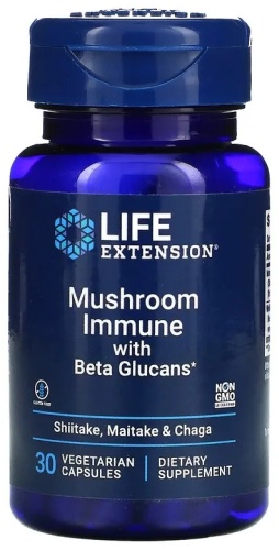 Life Extension БАД Mushroom Immune With Beta Glucans 30 капсул